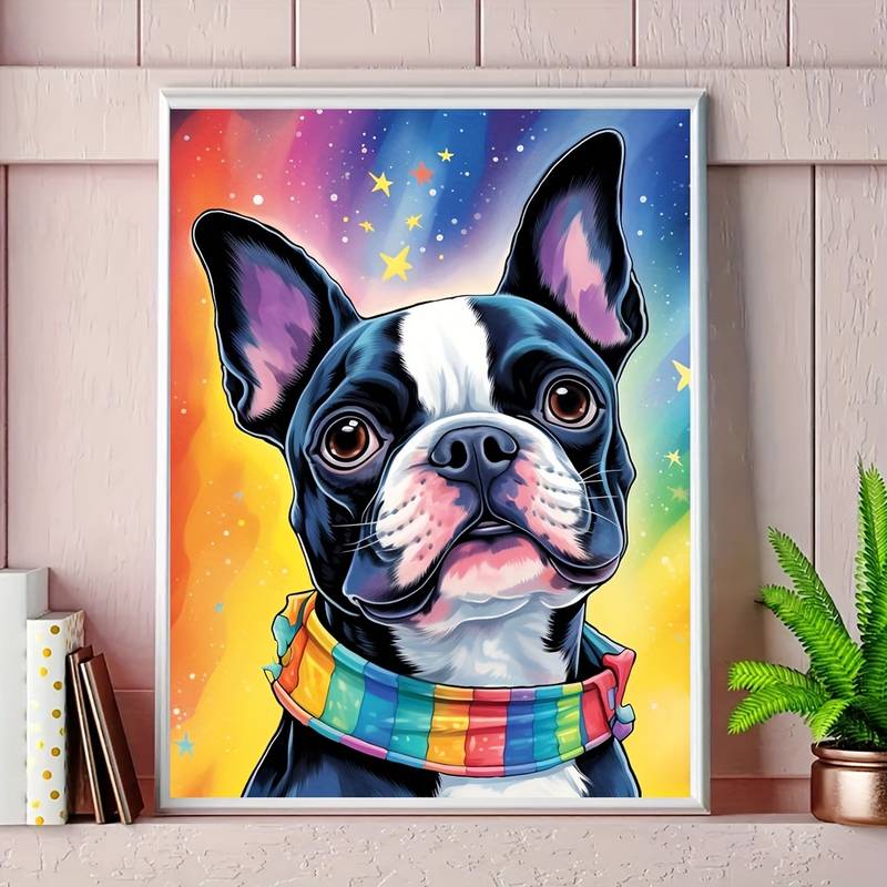 Diy Diamond Art Painting Kits For Adults Colorful Dogs Art - Temu